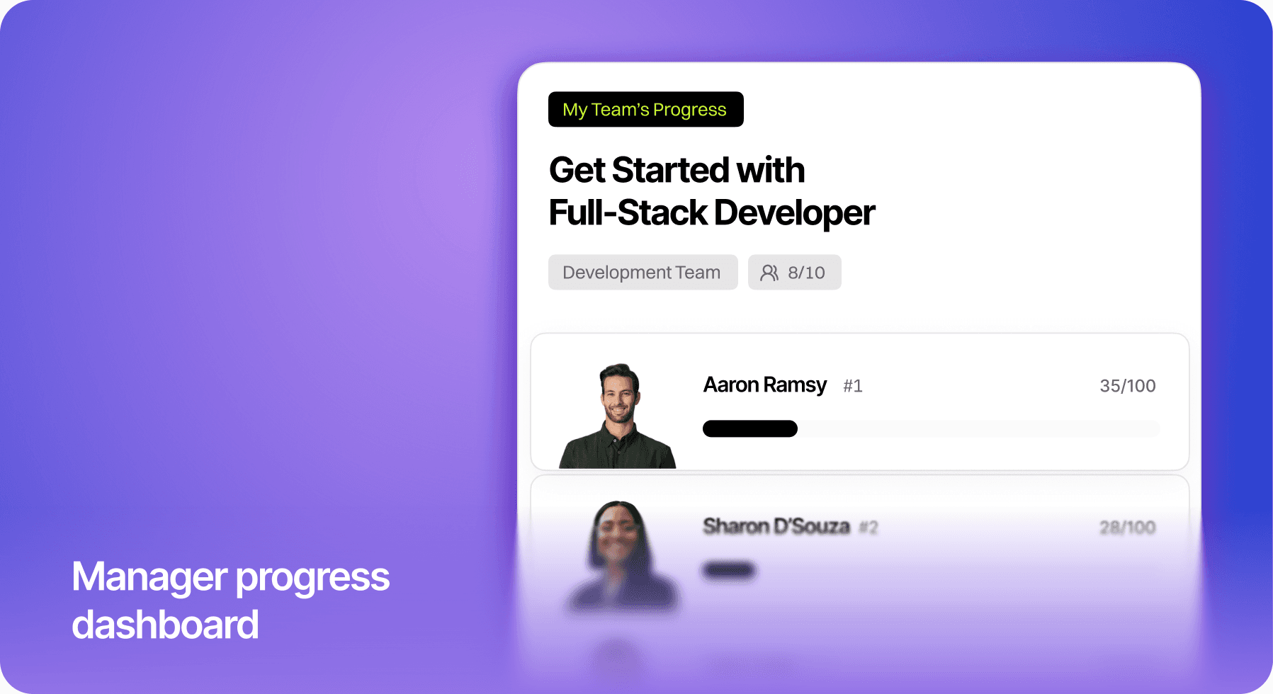 Manager progress dashboard